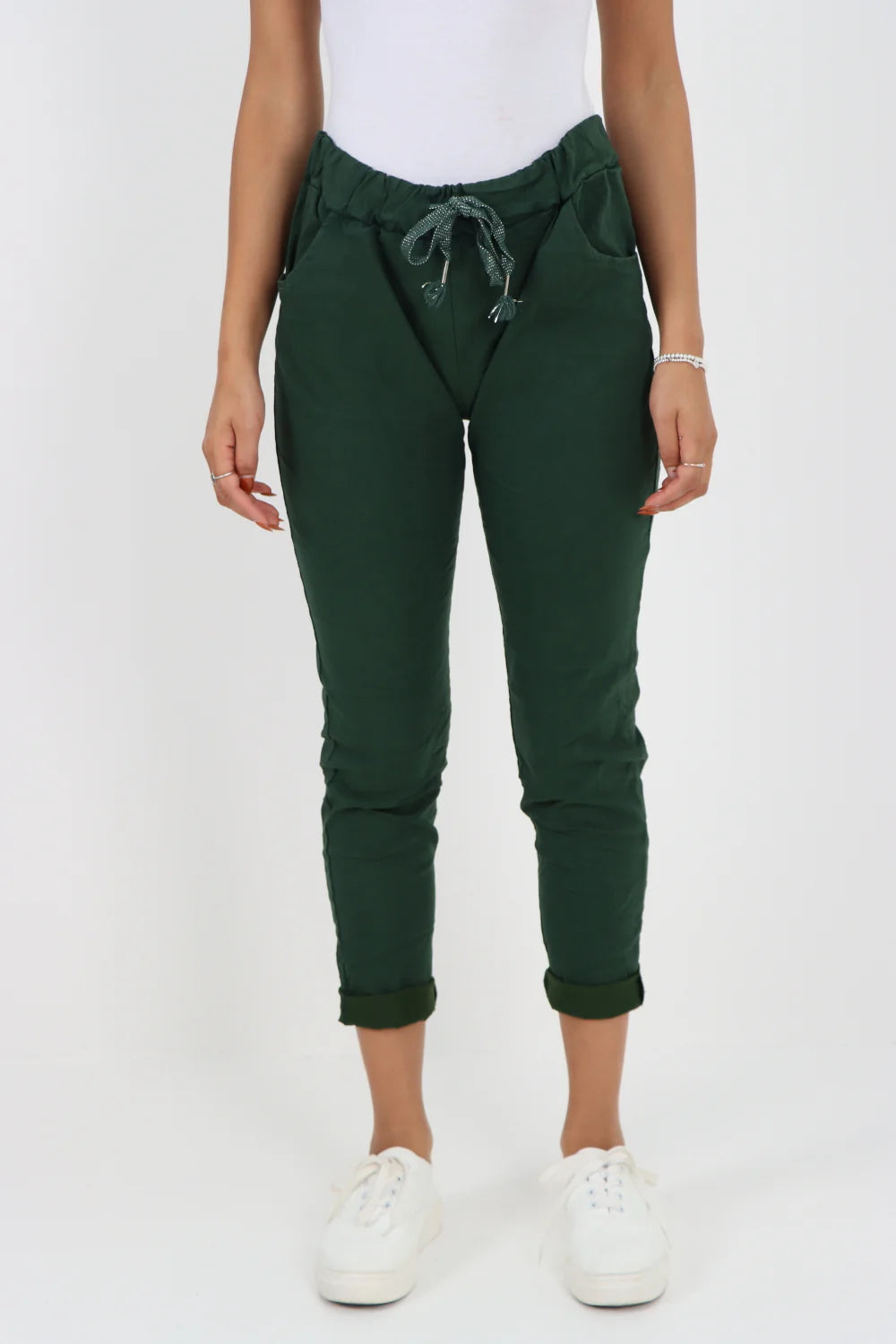 WOMENS PLAIN MAGIC PANTS ITALIAN MULTI COLOURS