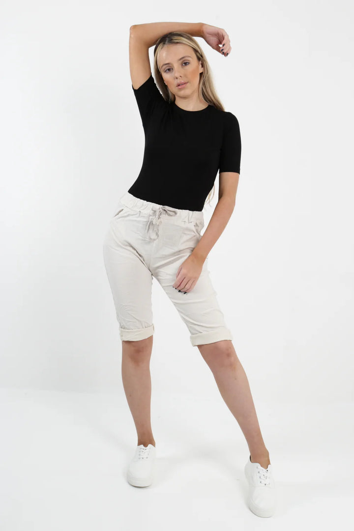 ITALIAN PLAIN MAGIC STRETCH CHINO SHORTS