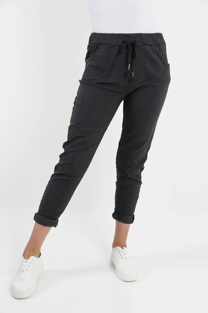 WOMENS PLAIN MAGIC PANTS ITALIAN MULTI COLOURS