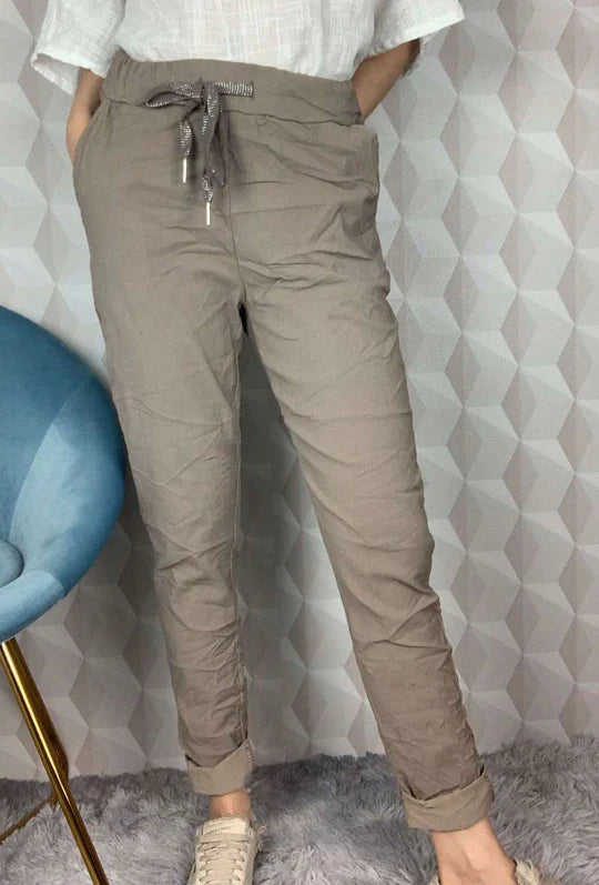 WOMENS PLAIN MAGIC PANTS ITALIAN MULTI COLOURS