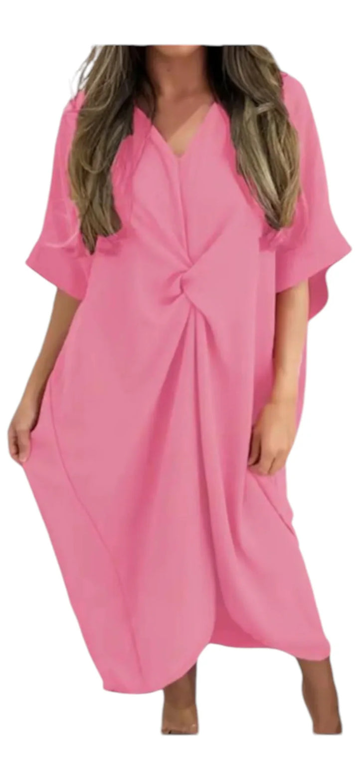 ITALIAN TWISTED FRONT TUNIC DRESS