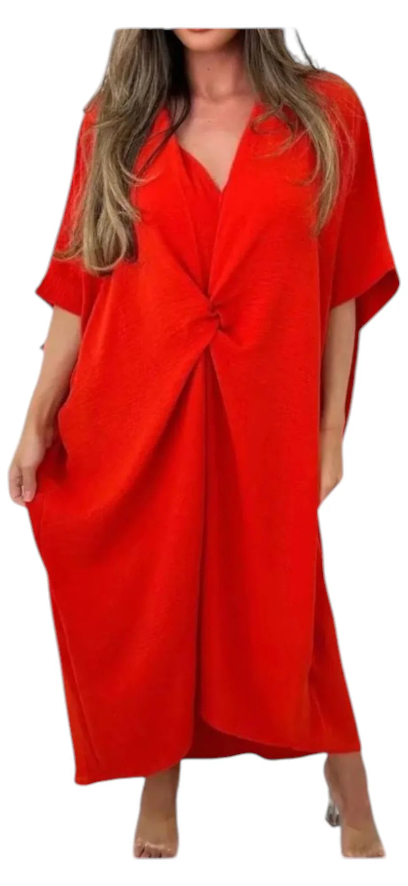 ITALIAN TWISTED FRONT TUNIC DRESS