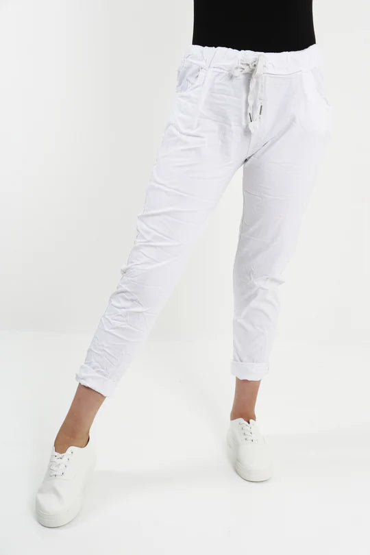 WOMENS PLAIN MAGIC PANTS ITALIAN MULTI COLOURS