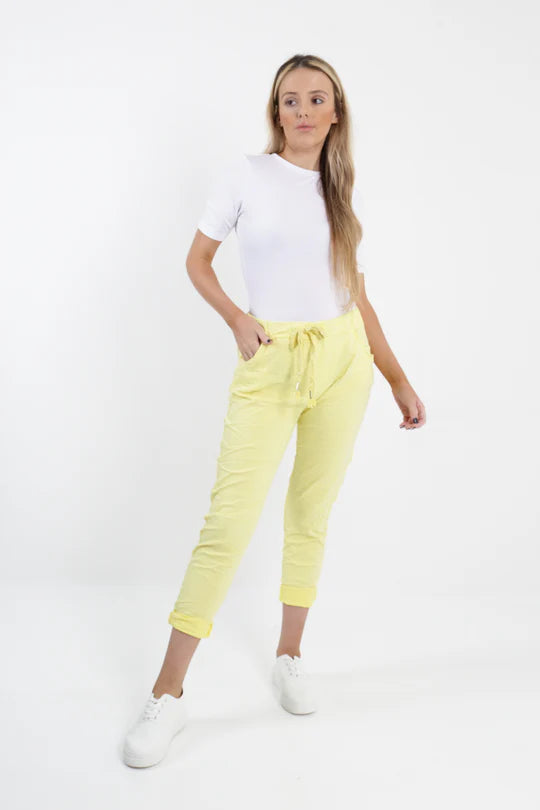 WOMENS PLAIN MAGIC PANTS ITALIAN MULTI COLOURS