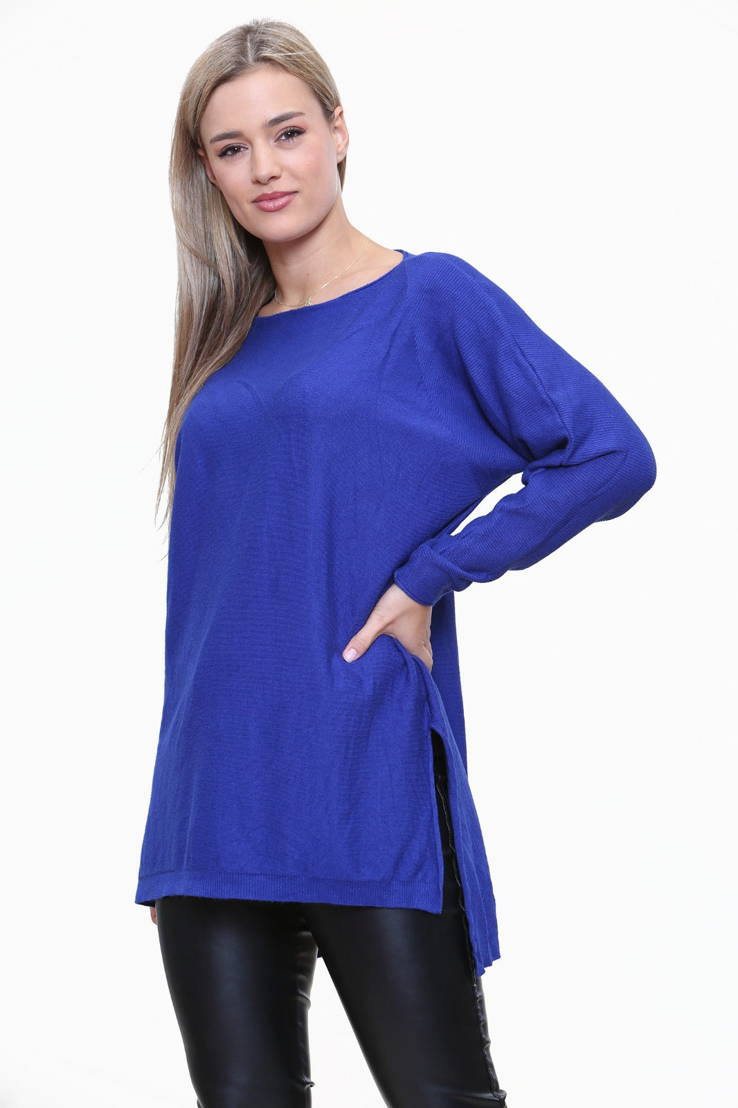 Womens Soft Knitted Long Sleeve Jumper